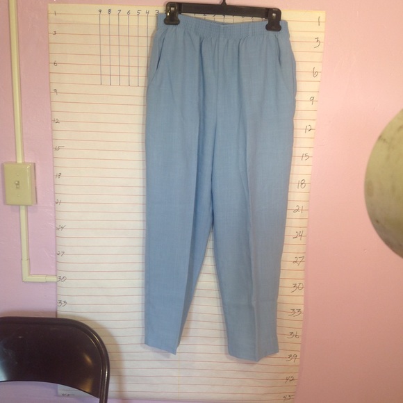 BRIGGS NEW YORK, pants w/pockets and elastic waist, 10P blue - Picture 2 of 8
